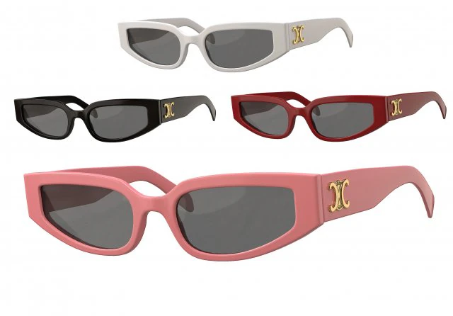 Triomphe 12 Sunglasses 3D Model .c4d .max .obj .3ds .fbx .stl .blend