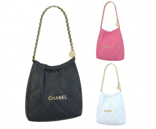 22 Chain Bag 3D Model .c4d .max .obj .3ds .fbx .stl .blend 