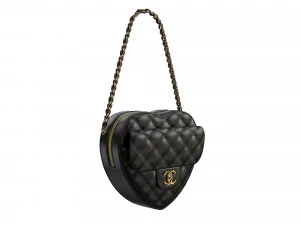 Heart Bag Black 3D Model