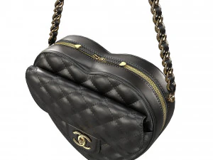 Heart Bag Black 3D Model