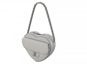 Heart Bag Black 3D Model