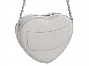 Heart Bag Black 3D Model