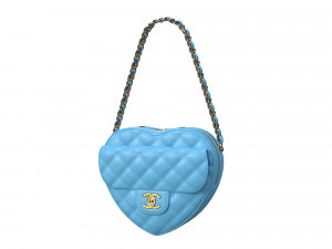 Heart Bag Blue 3D Модель