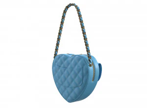 Heart Bag Blue 3D Model
