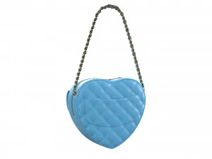 Heart Bag Blue 3D Model