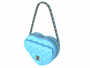 Heart Bag Blue Modelo 3D