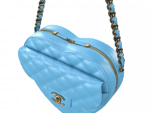 Heart Bag Blue 3D Model
