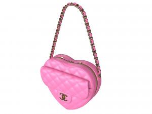 Heart Bag Pink 3D 모델