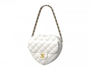 Bolsa Cora&ccedil;&atilde;o Branca Modelo 3D