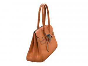 Bag 42 Orange Leather 3D Model