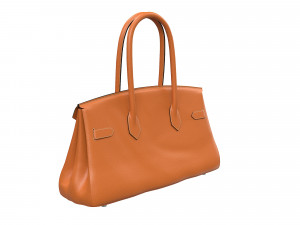 Bag 42 Orange Leather 3D Model