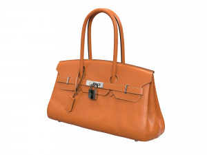 Bag 42 Orange Leather 3D Model