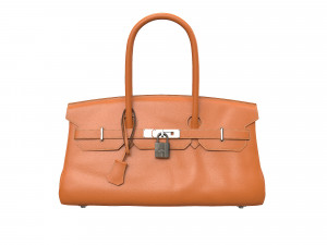 Bag 42 Orange Leather 3D Model