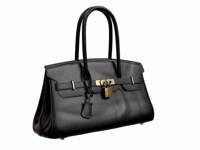 Bag 42 Black Leather 3D Model .c4d .max .obj .3ds .fbx .stl .blend 