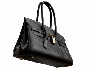 Bag 42 Black Leather Modello 3D