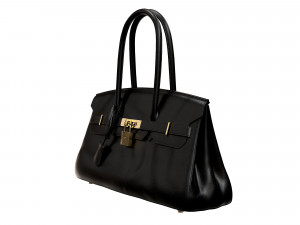 Bag 42 Black Leather Modello 3D