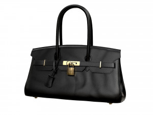 Bag 42 Black Leather Modello 3D