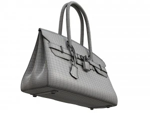 Bag 42 Black Leather 3D Model