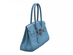 Bag 42 Blue Leather Modelo 3D