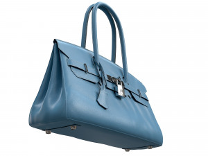 Bag 42 Blue Leather Modelo 3D