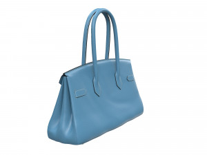 Bag 42 Blue Leather Modelo 3D