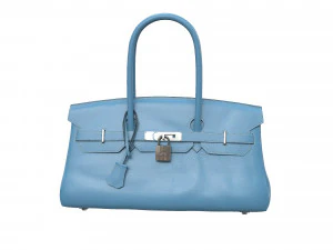 Bag 42 Blue Leather 3D Model