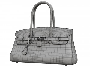 Bag 42 Blue Leather Modelo 3D