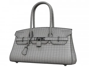 Bag 42 Blue Leather 3D Model