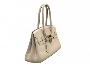 Bag 42 Cream Leather 3D Модель