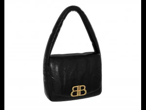 Bolso bandolera peque&ntilde;o Monaco Negro Modelo 3D