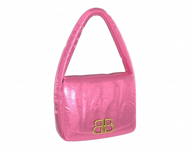 Monaco Small Sling Bag Pink 3D Model .c4d .max .obj .3ds .fbx .stl .blend 
