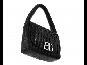 Monaco Small Sling Bag Quilted Black Modelo 3D