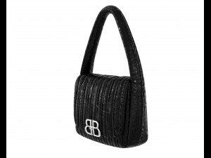 Monaco Small Sling Bag Quilted Black Modelo 3D