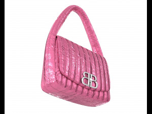 Monaco Small Sling Bag Quilted Pink 3D Model