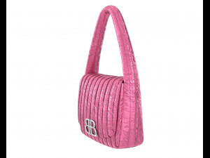Monaco Small Sling Bag Quilted Pink 3D Model