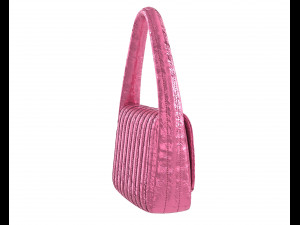 Monaco Small Sling Bag Quilted Pink 3D Model