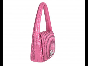 Monaco Small Sling Bag Quilted Pink 3D Model