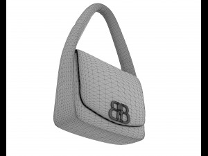 Monaco Small Sling Bag Quilted Pink 3D Model