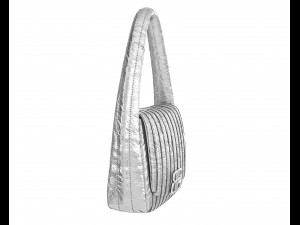 Monaco Small Sling Bag Quilted Silver 3D Модель