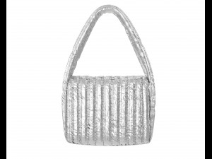 Monaco Small Sling Bag Quilted Silver 3D Модель