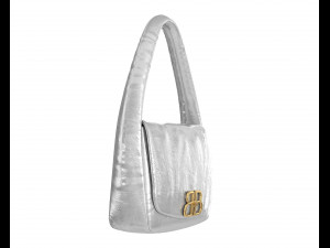 Monaco Small Sling Bag Quilted Silver 3D 모델