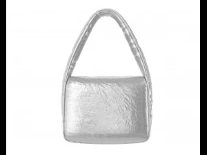 Monaco Small Sling Bag Quilted Silver 3D Model