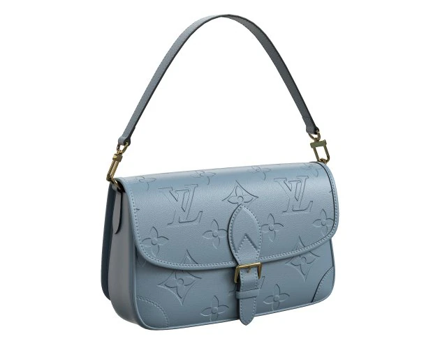 Diane Bag Blue 3D Model .c4d .max .obj .3ds .fbx .stl .blend 