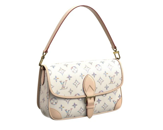 Diane Bag Multicolor Beige 3D Model .c4d .max .obj .3ds .fbx .stl .blend 