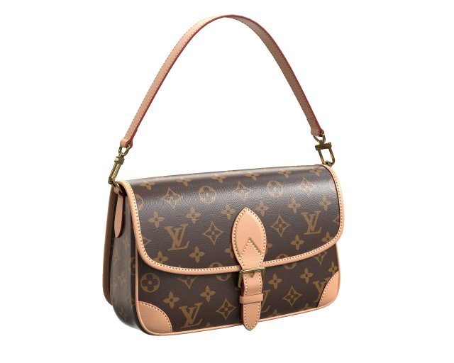 Diane Bag Brown Monogram 3D Модель .c4d .max .obj .3ds .fbx .stl .blend