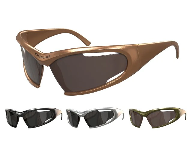 &Oacute;culos de Sol Retangulares Dynamo Modelo 3D .c4d .max .obj .3ds .fbx .stl .blend 