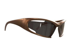 &Oacute;culos de Sol Retangulares Dynamo Modelo 3D