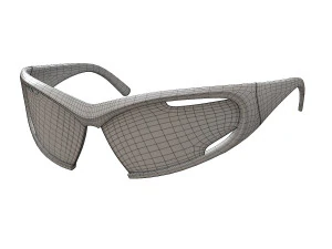 &Oacute;culos de Sol Retangulares Dynamo Modelo 3D