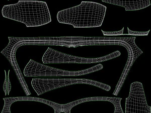 &Oacute;culos de Sol Retangulares Dynamo Modelo 3D