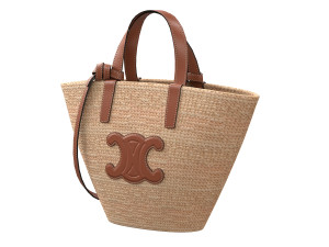 Triomphe Classic Pannier Basket Bag in Raffia 3D Model
